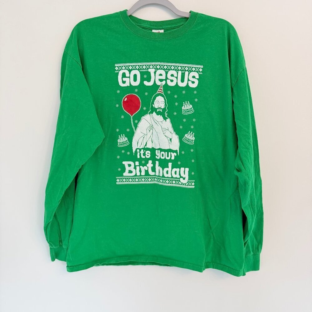 🎄 Go Jesus, It’s Your Birthday Long Sleeve Holiday Shirt 🎉